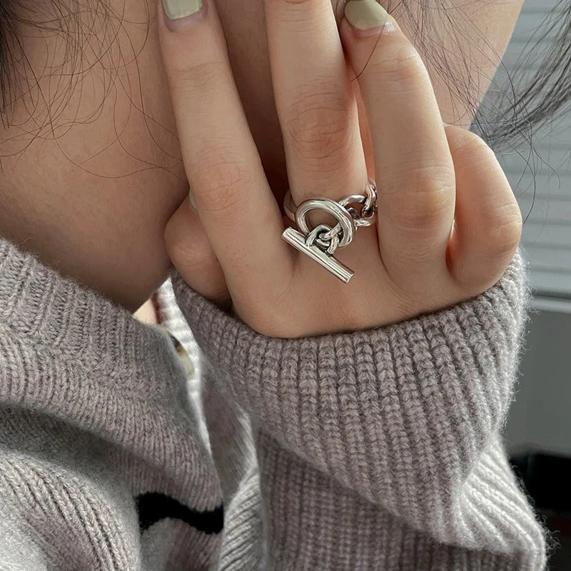 Thale | Justerbar designerring i sølv
